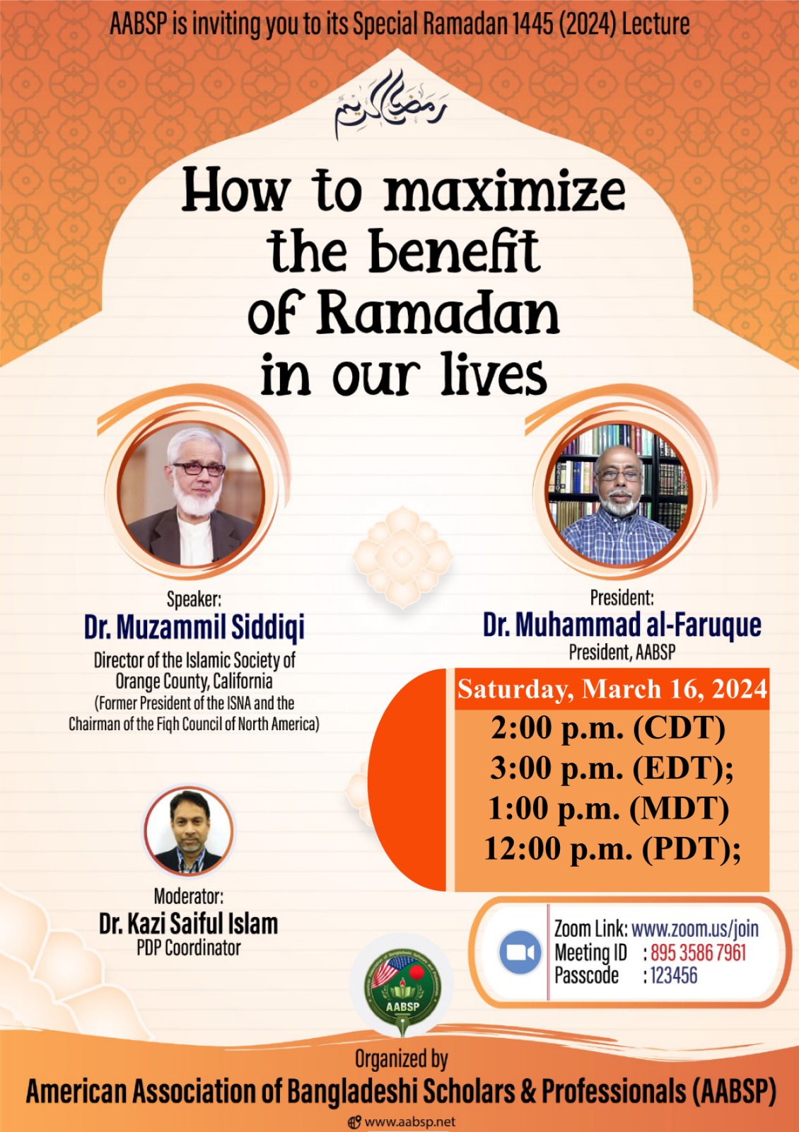 Poster for 2024 Ramadan Program